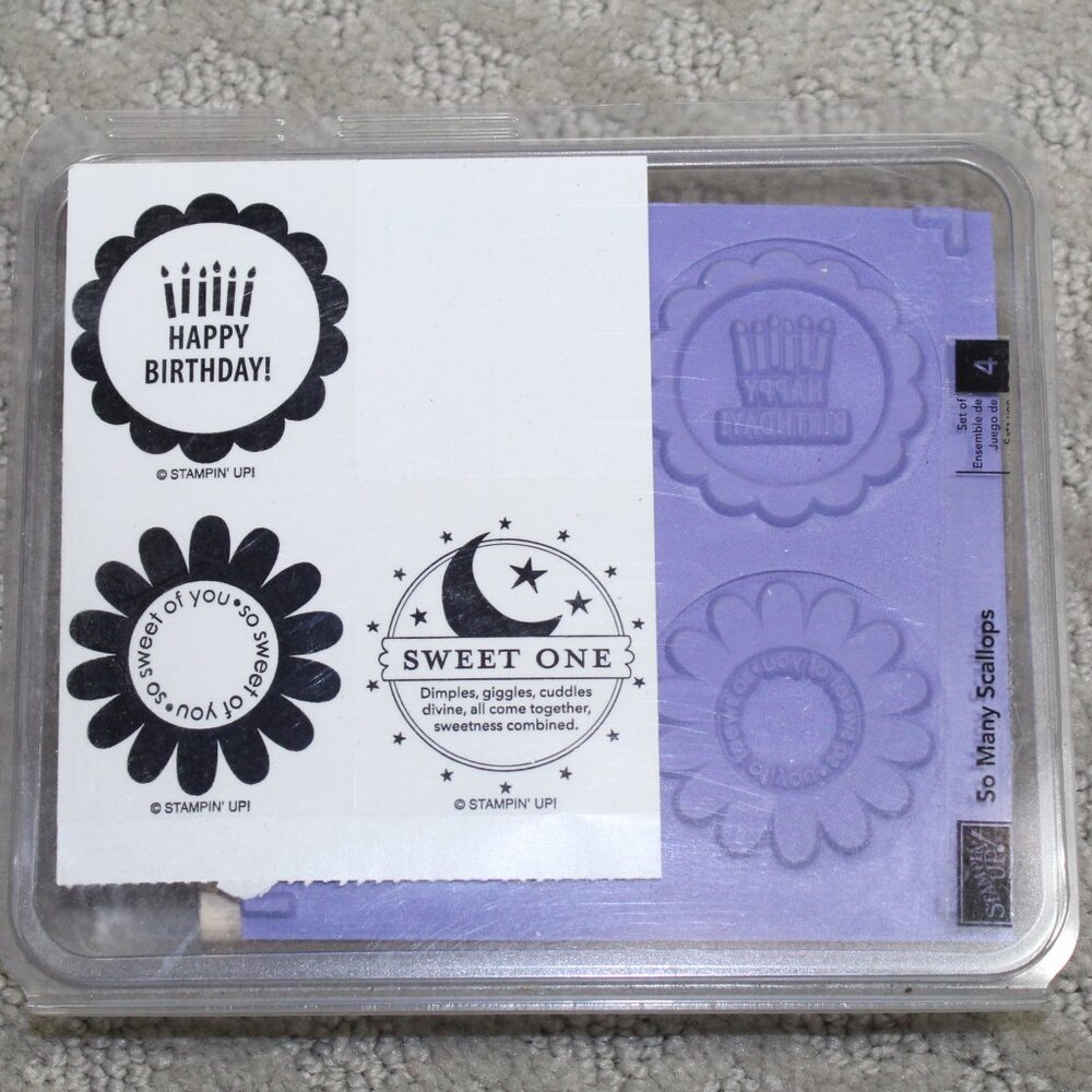 NWT Stampin' Up Set of 4 So Many Scallops Stamps - Unmounted